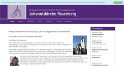 Desktop Screenshot of johanniskirche-rosenberg.de